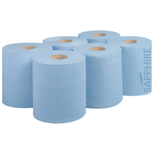 Blue Flat Sheet Centrefeed Rolls image 0