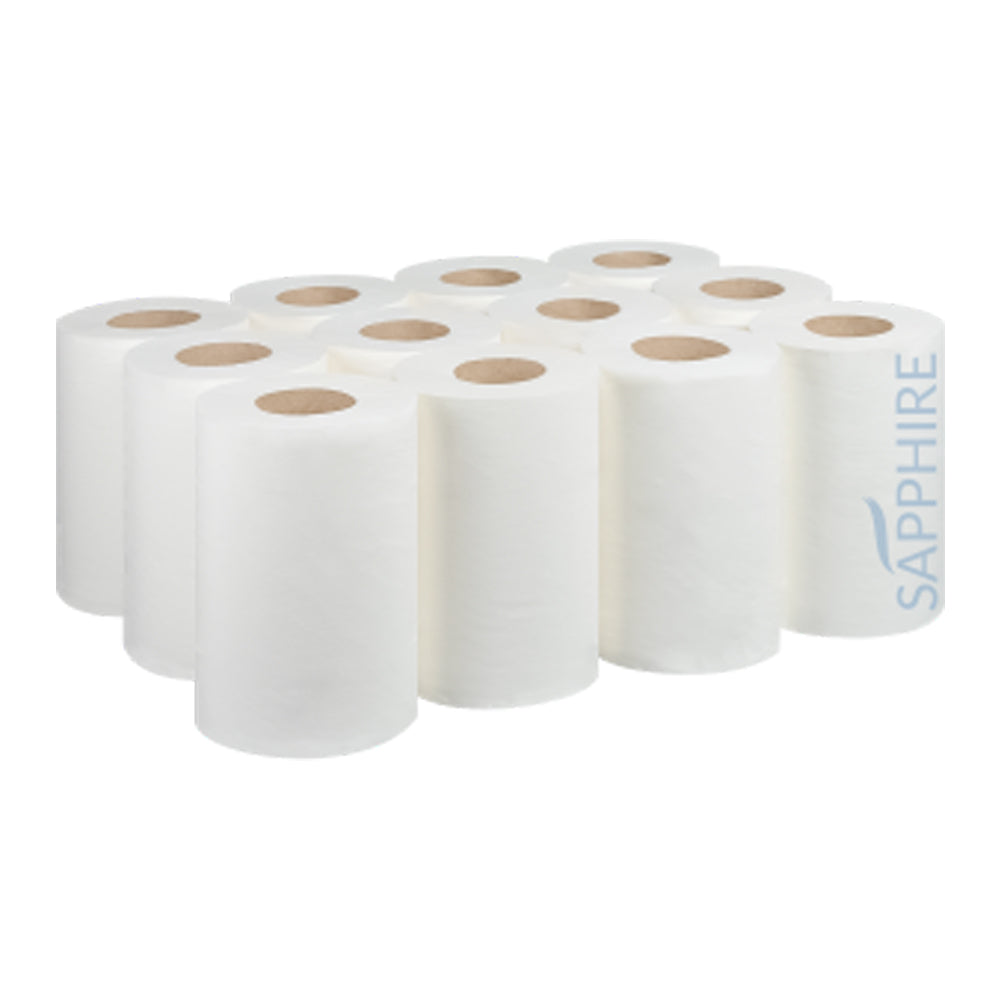 White Mini Jumbo Toilet Rolls image 0