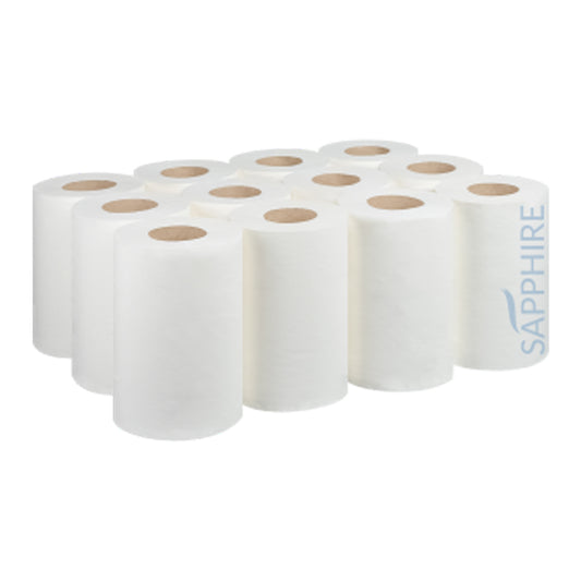 White Mini Jumbo Toilet Rolls image 0